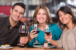 Group of friends having dinner