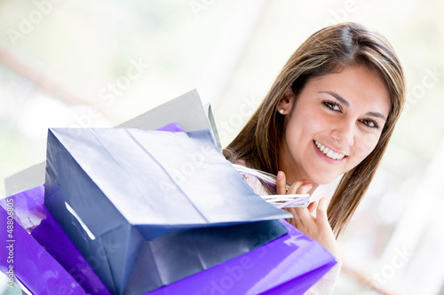 Photo: Beautiful female shopper Beautiful female shopper