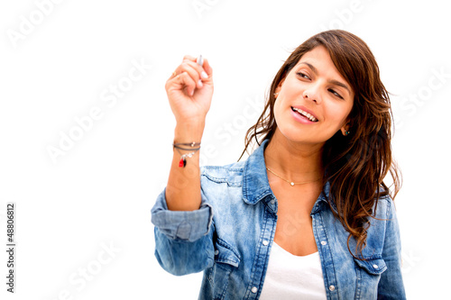 Photo: Woman writing Woman writing