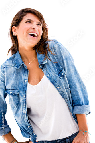 Photo: Happy woman laughing Happy woman laughing