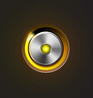 Vector: Glossy media player metal button Glossy media player metal button