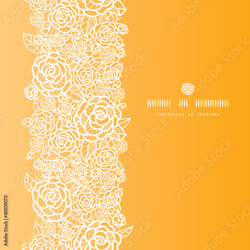 Vector: Vector golden lace roses vertical seamless pattern background Vector golden lace roses vertical seamless pattern background