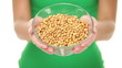 Healthy snack - dried salty soybeans