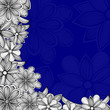 hand drawn floral border with custom text space