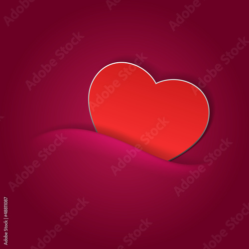 Vector: Valentines day card with heart Valentines day card with heart