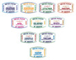 Passport stamps of major US airports