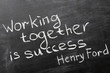 working together