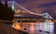 Lions Gate Bridge in Vancouver at Night