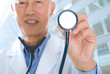  close up of asian senior doctor
