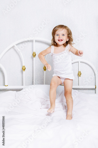 Photo: Jumping in bed Jumping in bed
