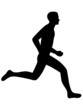 Icon eines Joggers – schwarz, freigestellt und Vektor