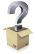 Vector: Question sur le contenu d'un colis Question sur le contenu d'un colis