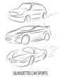 abstract silhouette of cars