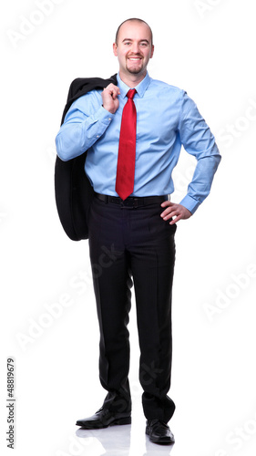 Photo: smiling businessman smiling businessman