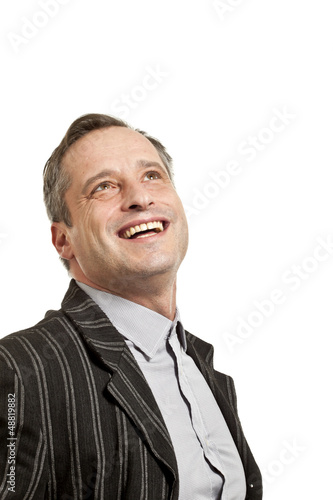 Photo: portrait of adult man, isolated on white background portrait of adult man, isolated on white background