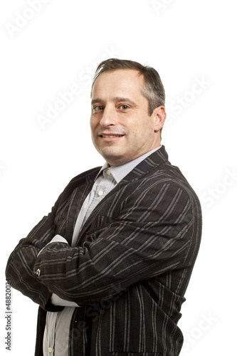 Photo: portrait man on white background portrait man on white background