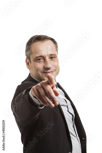 Photo: portrait of adult man, isolated on white background portrait of adult man, isolated on white background