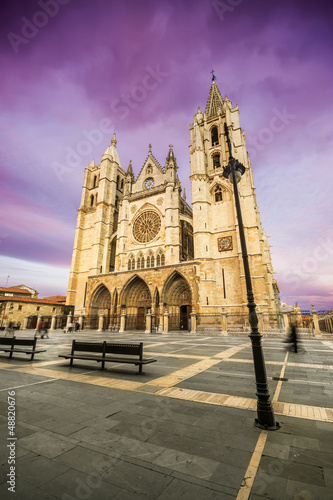 Photo: Gothic cathedral of Leon, Castilla Leon, Spain Gothic cathedral of Leon, Castilla Leon, Spain