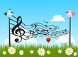 Vektor: Vector cute bird singing Vector cute bird singing