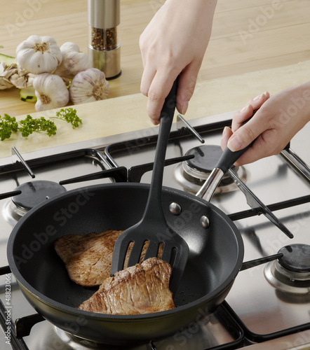 Photo: Cuisson à la poêle Cuisson à la poêle
