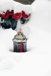 Grabkerze im Schnee