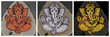 collection of painted images of hindu deity  Ganesha