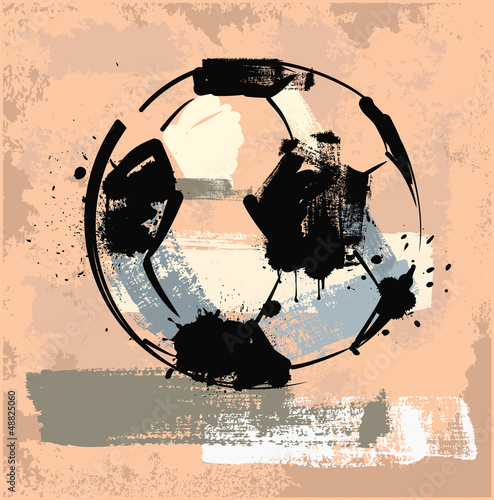 Vector: grunge soccer ball grunge soccer ball