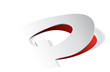 Paper folding with letter Q in perspective view