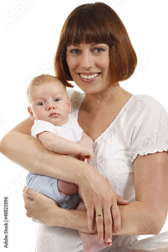 Photo: Glückliche Mutter mit Säugling Glückliche Mutter mit Säugling