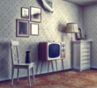 Illustration: retro interior retro interior