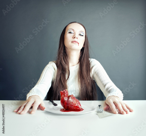 Photo: woman and heart woman and heart