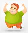 Cheerful Chubby Man