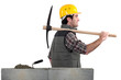Worker with a pickaxe
