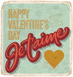 hand-lettered vintage valentines card (vector)