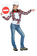 Woman directing traffic