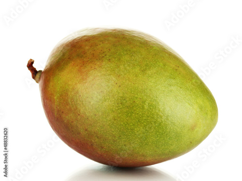 Photo: Ripe appetizing mango isolated on white Ripe appetizing mango isolated on white