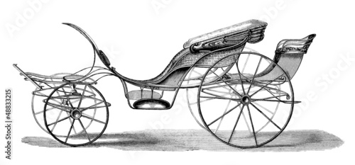Illustration: Carriage : Phaeton - 19th century Carriage : Phaeton - 19th century