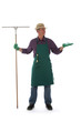 Gardener holding gardening tool
