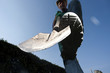 Gardener working in garden