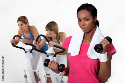 Photo: Women exercising. Women exercising.