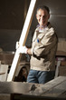 Carpenter working in workshop