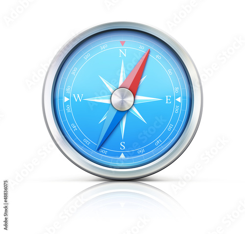 Illustration: Blue compass Blue compass
