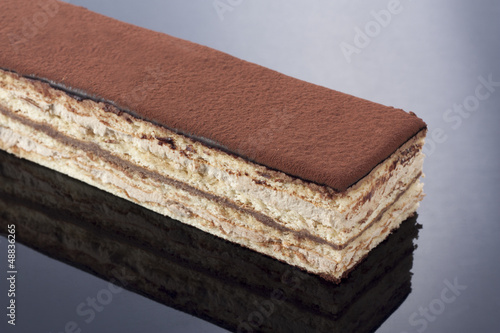 Photo: Tart opera on dark background Tart opera on dark background