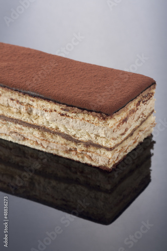 Photo: Tart opera on dark background Tart opera on dark background