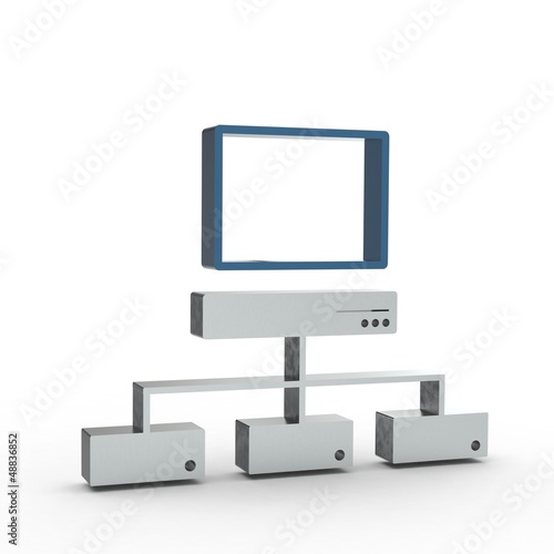 Illustration: 3d Icon Netzwerk Silber 3d Icon Netzwerk Silber
