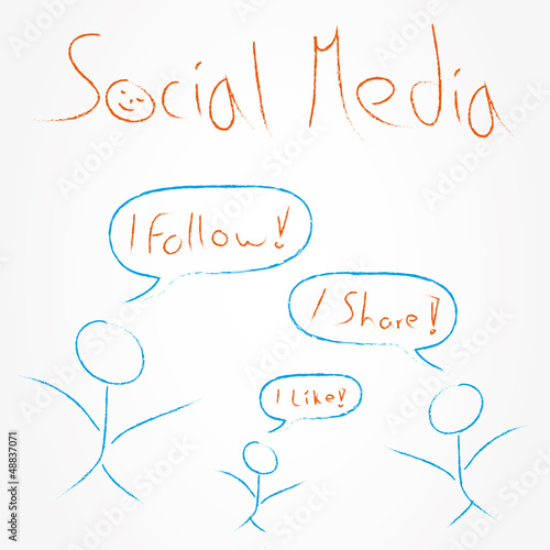 Vector: Social Media Konzept / Virales Marketing Social Media Konzept / Virales Marketing