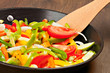 vegetables in the pan