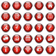 25 Basic Vektor Icons // Homepage Buttons - Red (01)