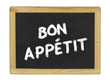 Photo: Bon Appetit auf einer Schiefertafel Bon Appetit auf einer Schiefertafel