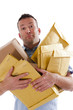Mailman delivering mail